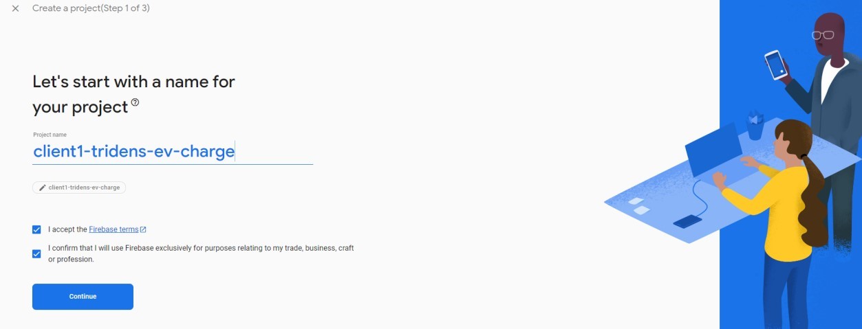 Créer un projet - étape 1