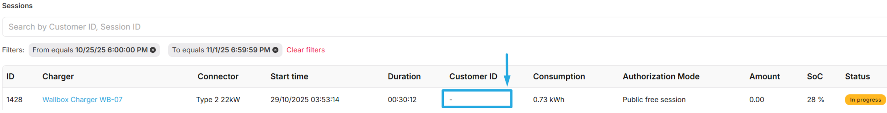 Aucun client assigné sur la session Tridens.