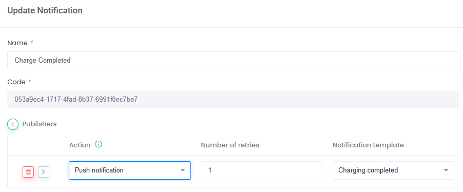 Konfiguracija pravila obveščanja s potisnim založnikom