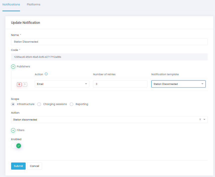 Konfiguracija pravila obveščanja